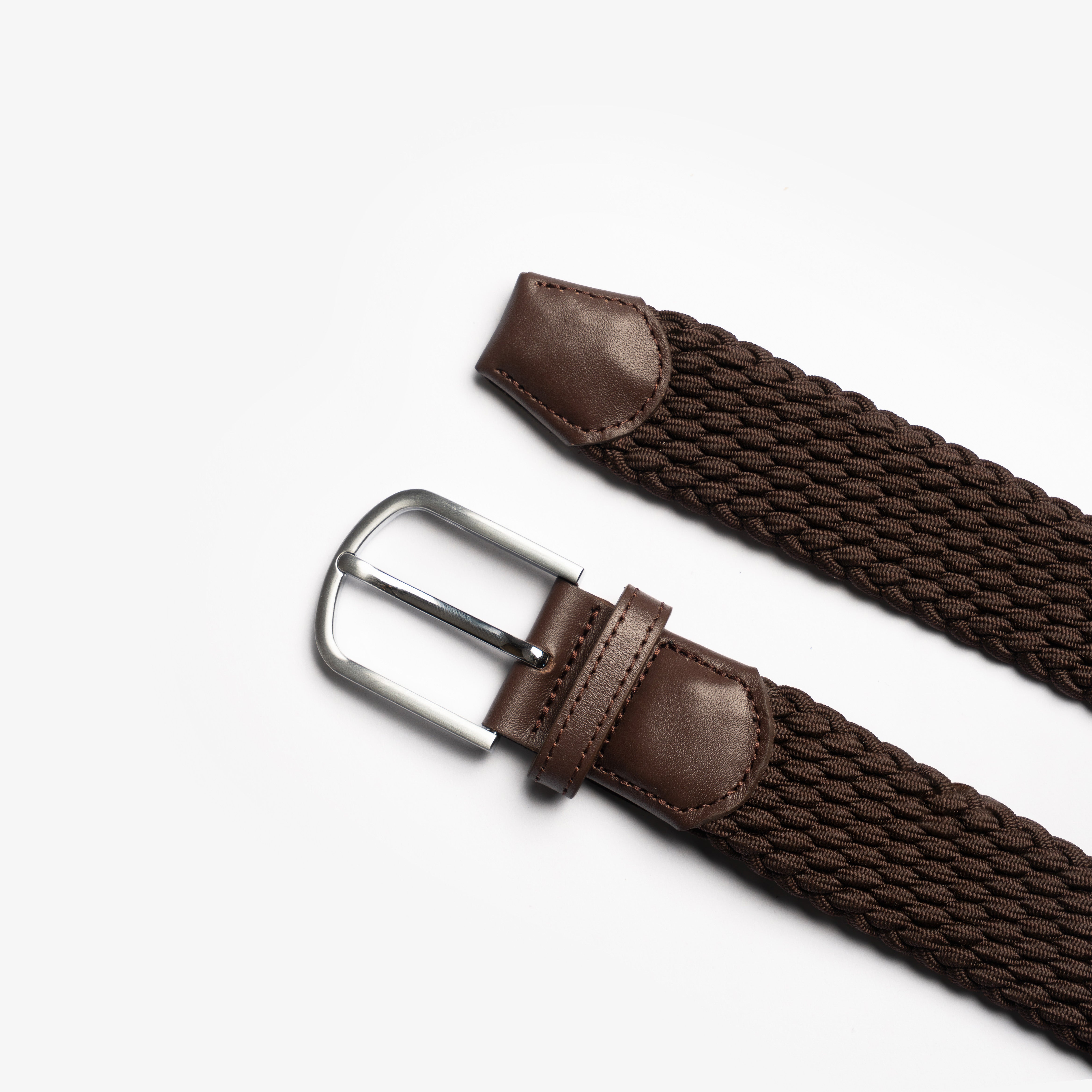 Brunt flätat bälte från OneWear