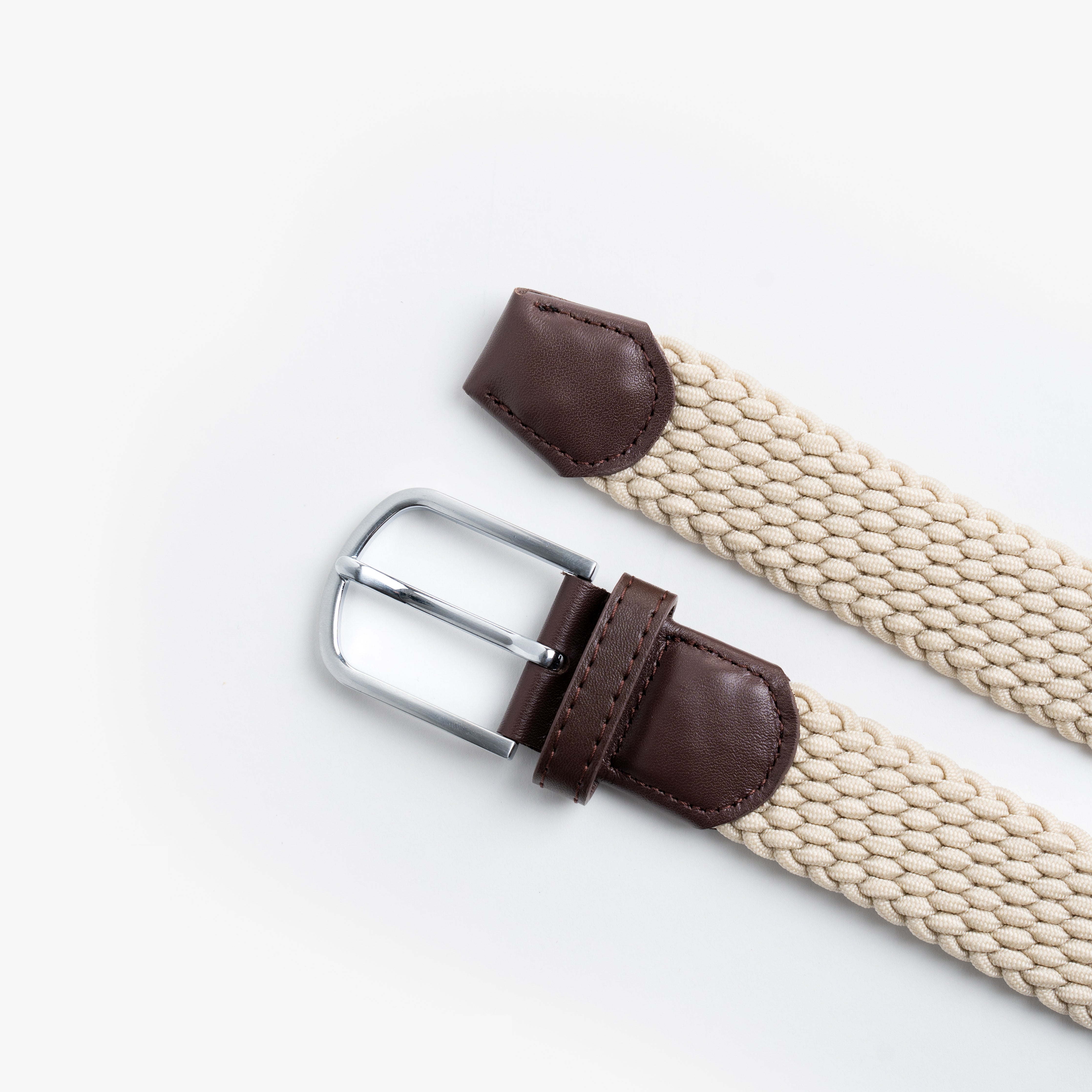 Beige Braided Belt