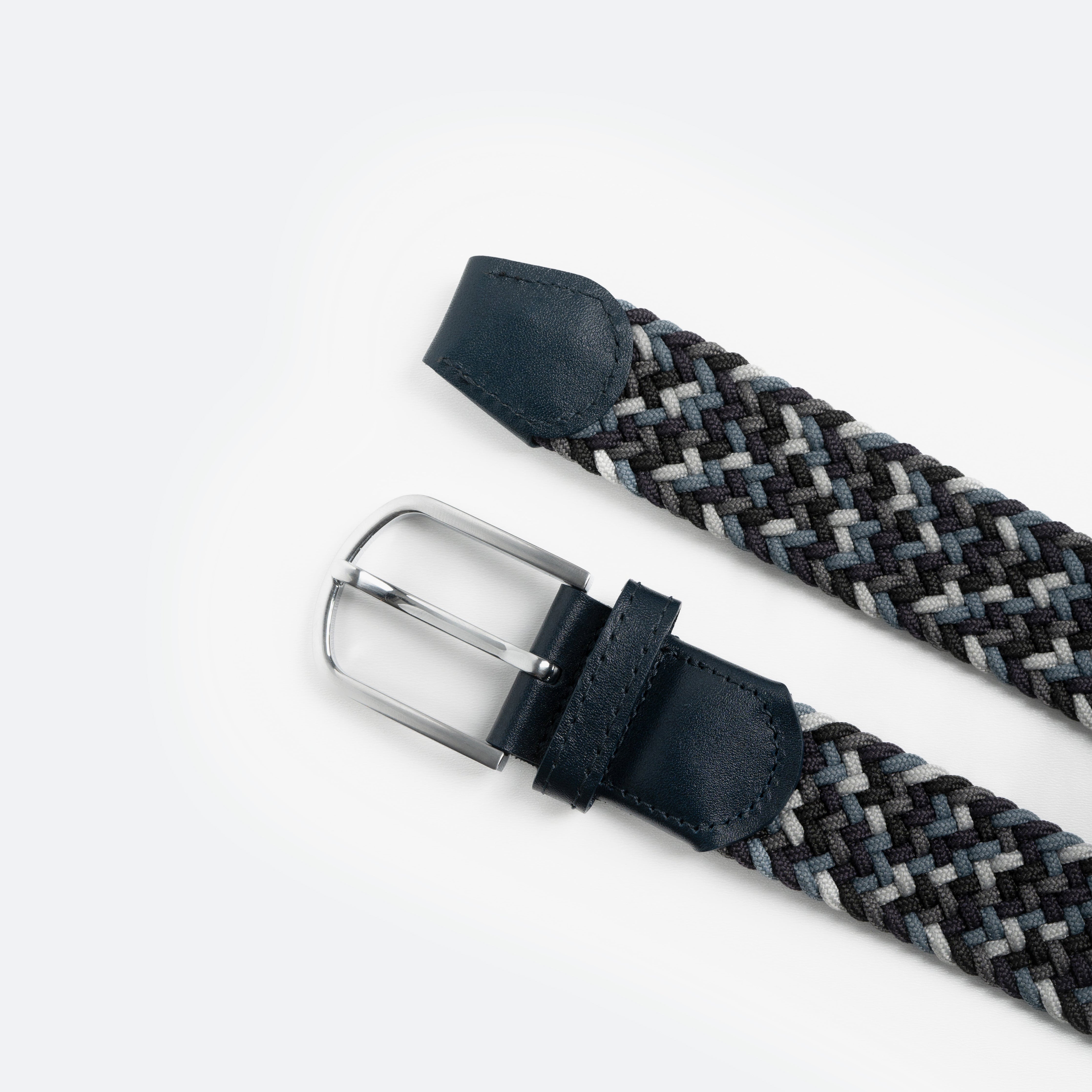 Blue & Grey Braided Belt