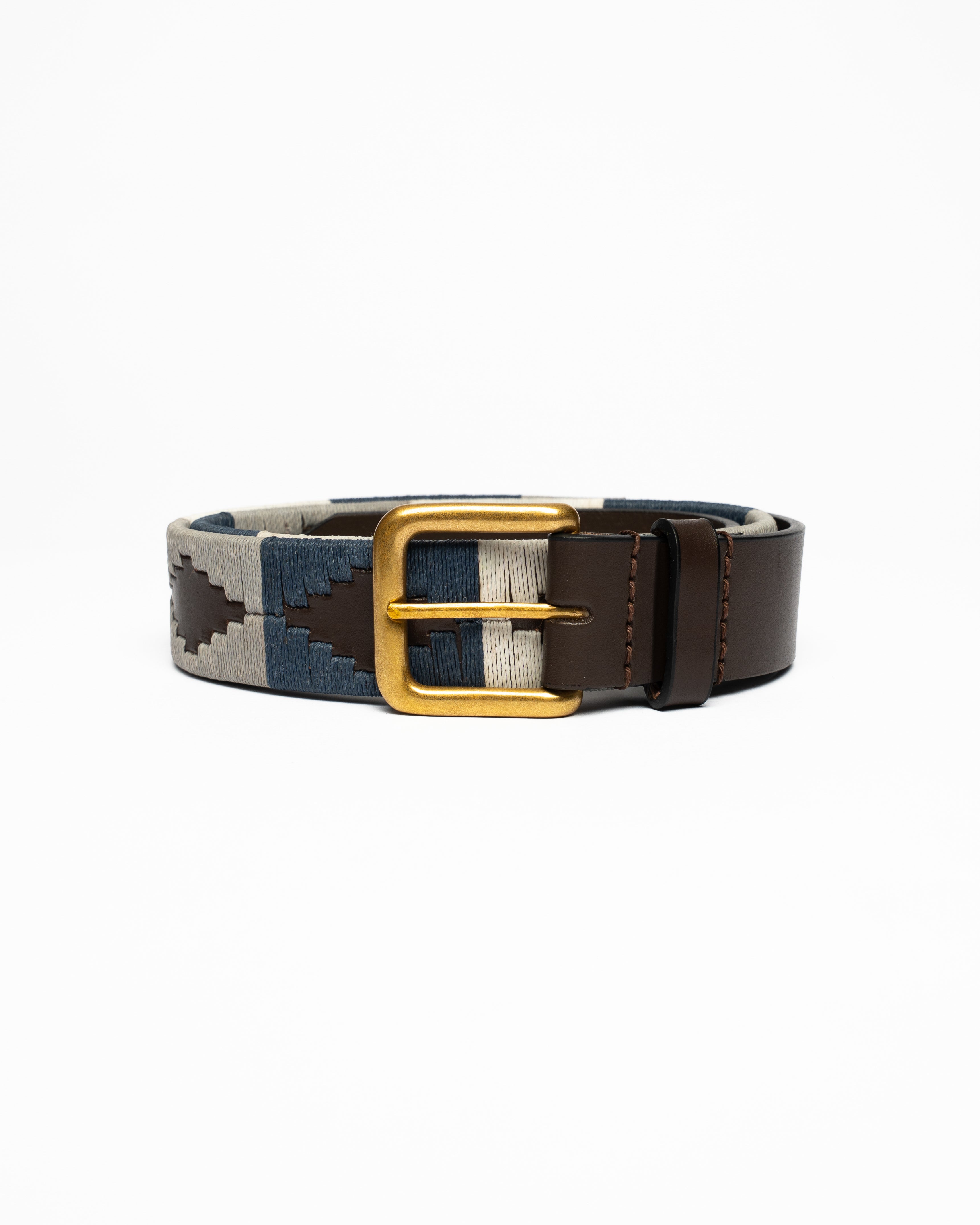 Navy & Grey Polo Belt