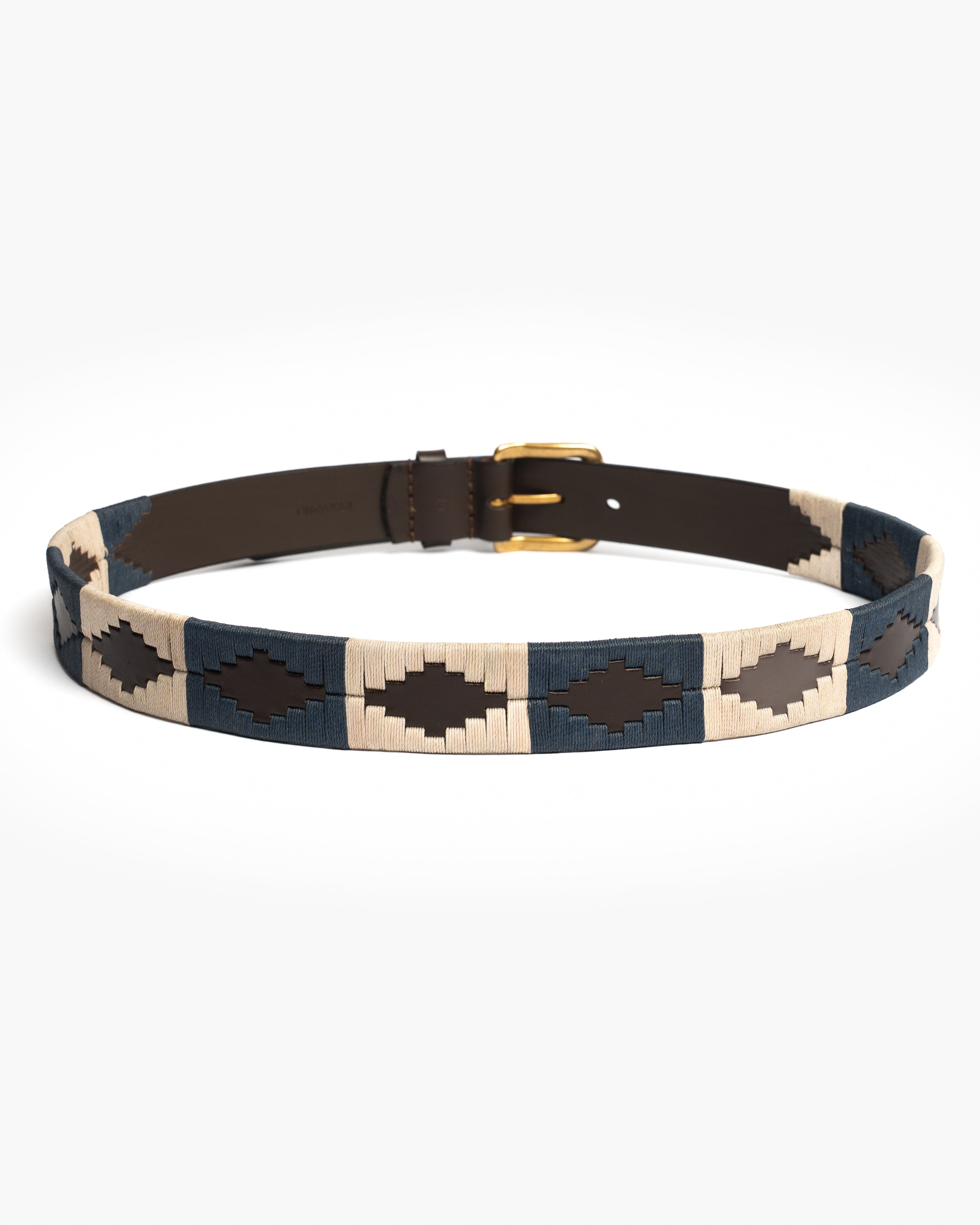 Blue & Ivory Polo Belt