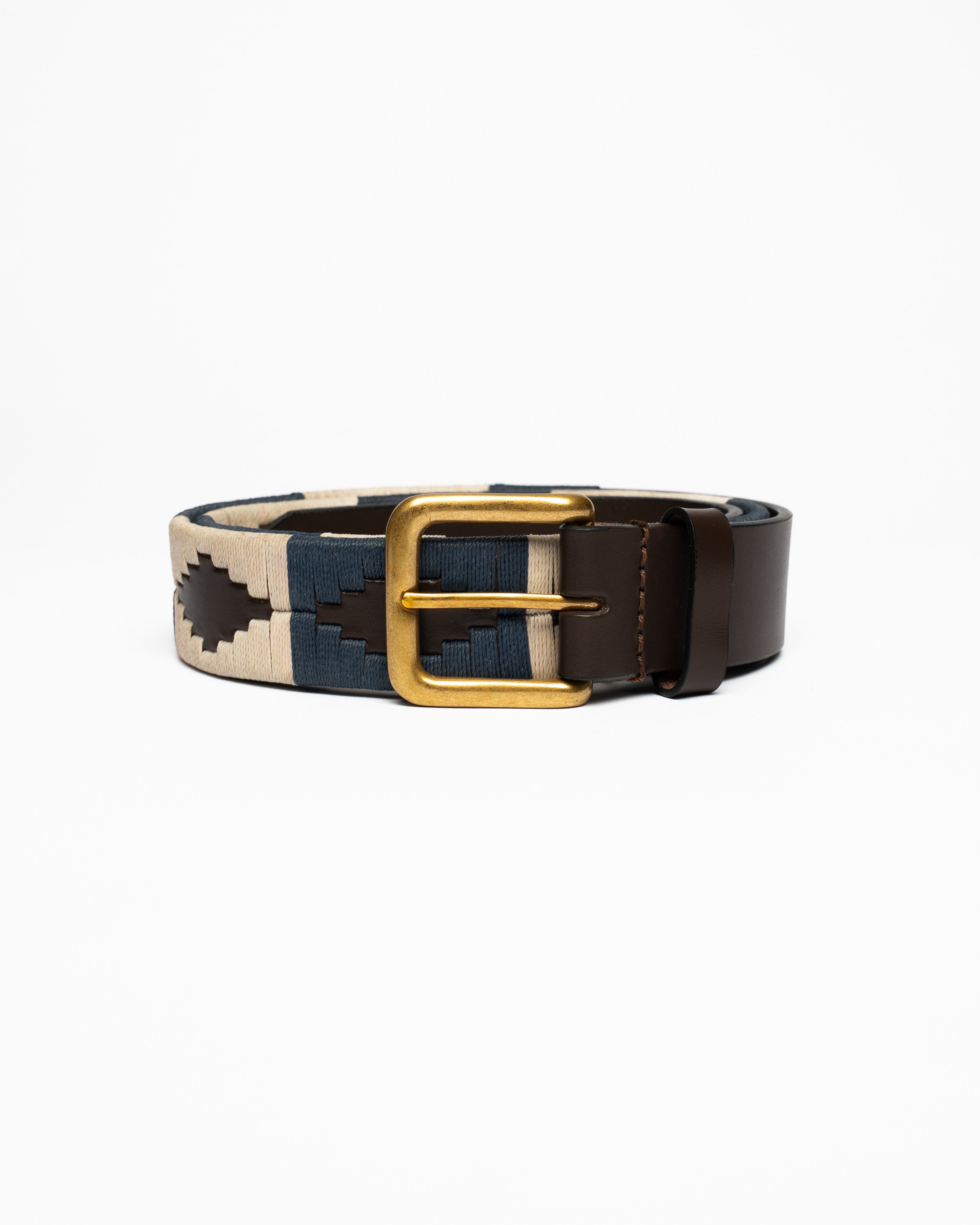 Blue & Ivory Polo Belt