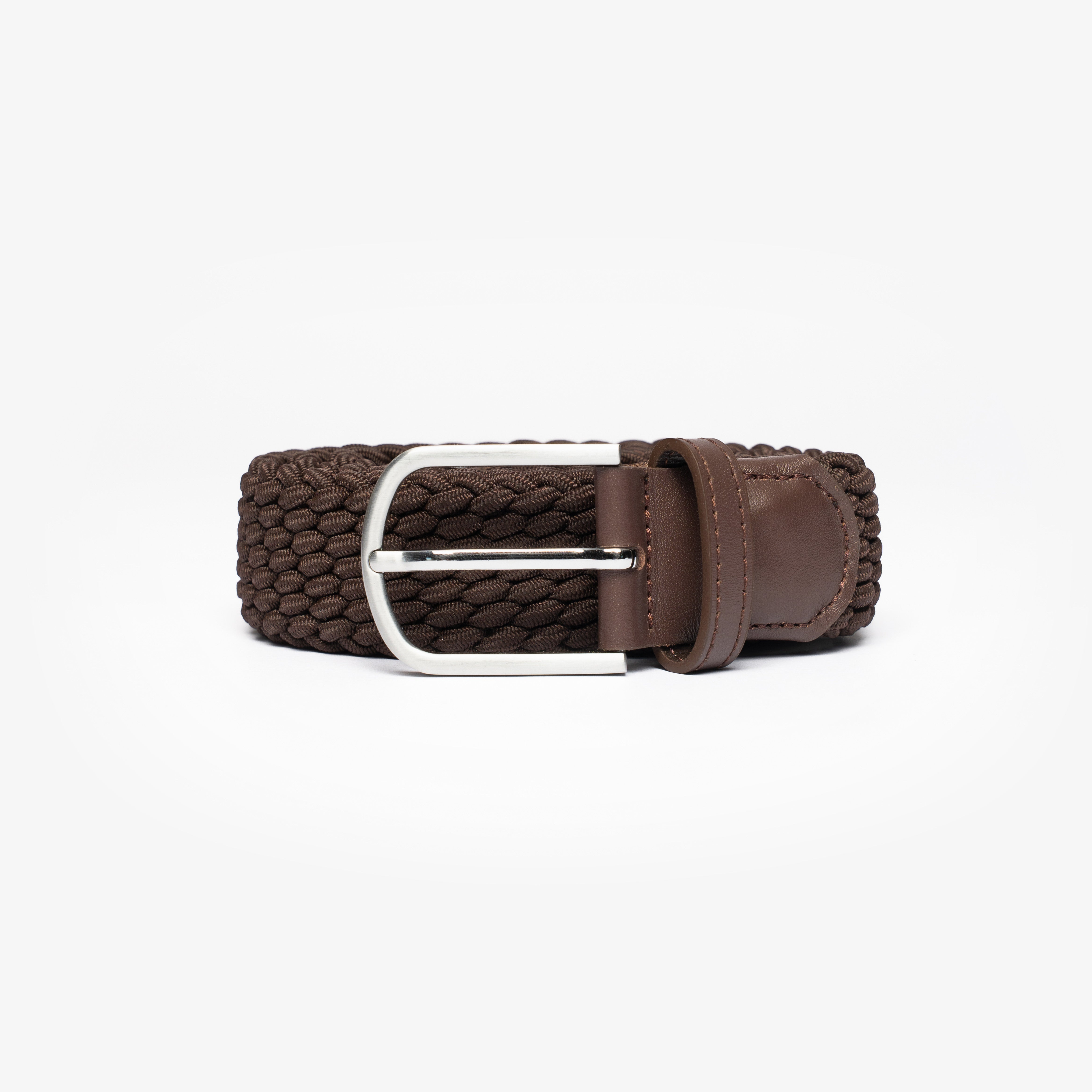 Brunt flätat bälte från OneWear