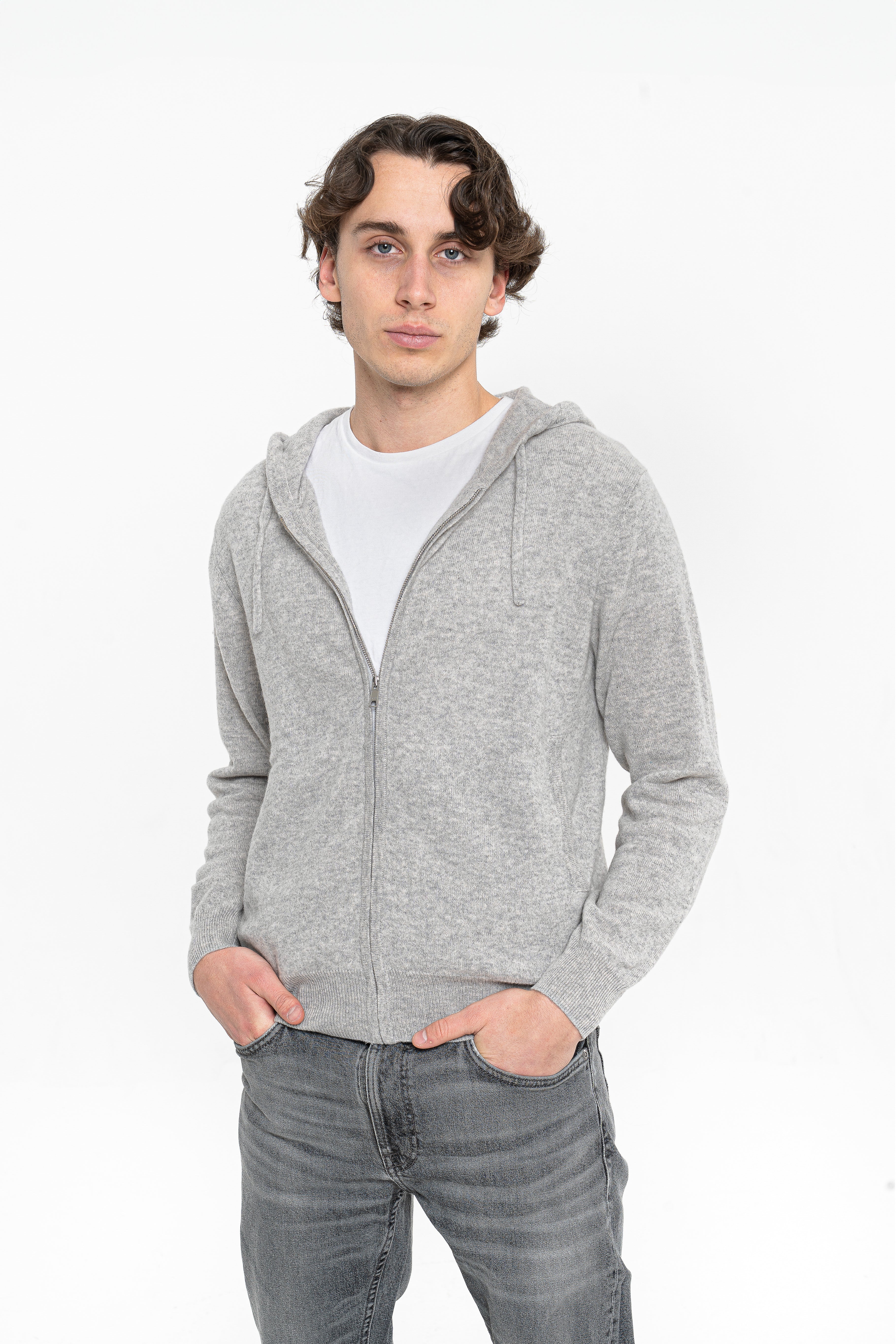 Men's Zip Hoodie Grey