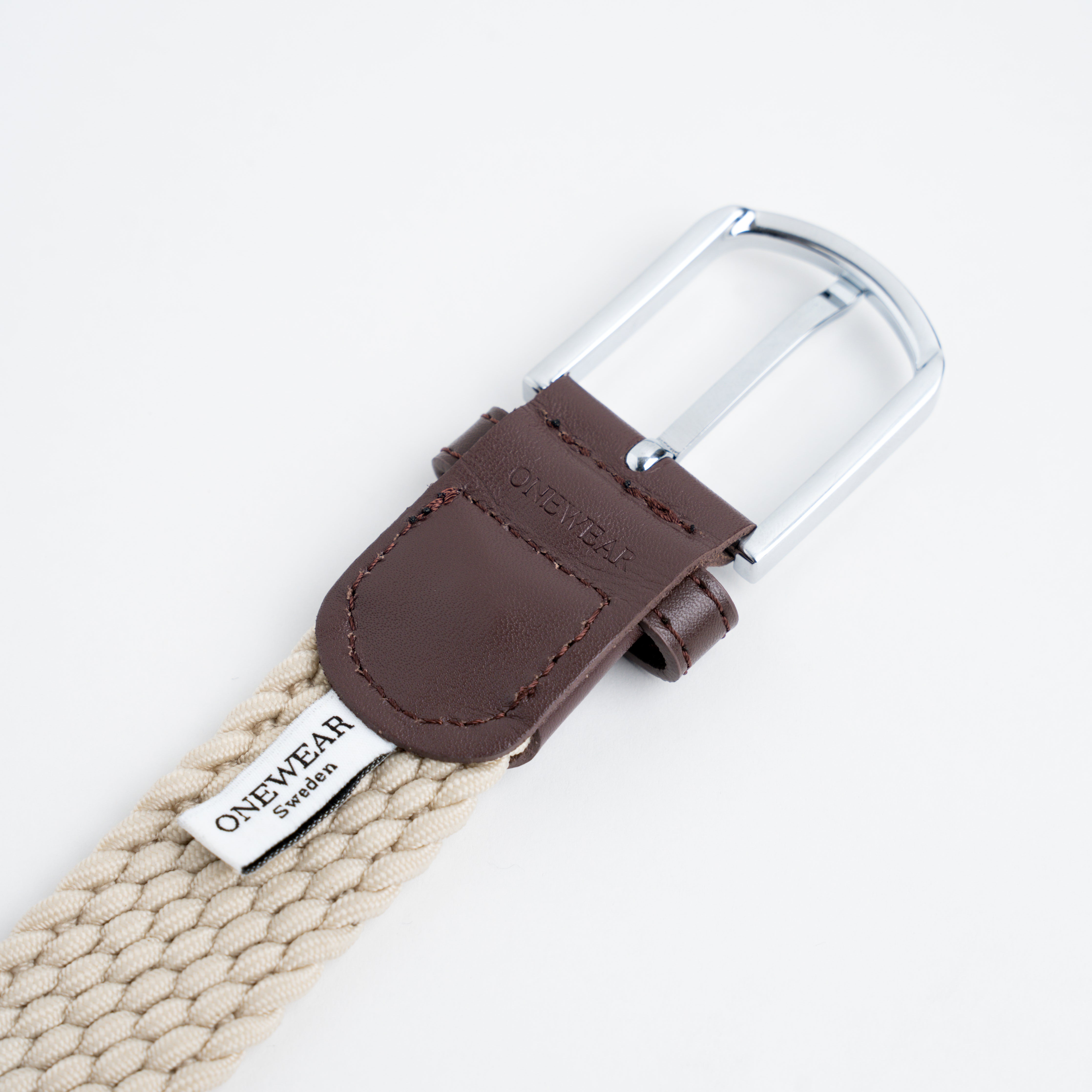 Beige Braided Belt