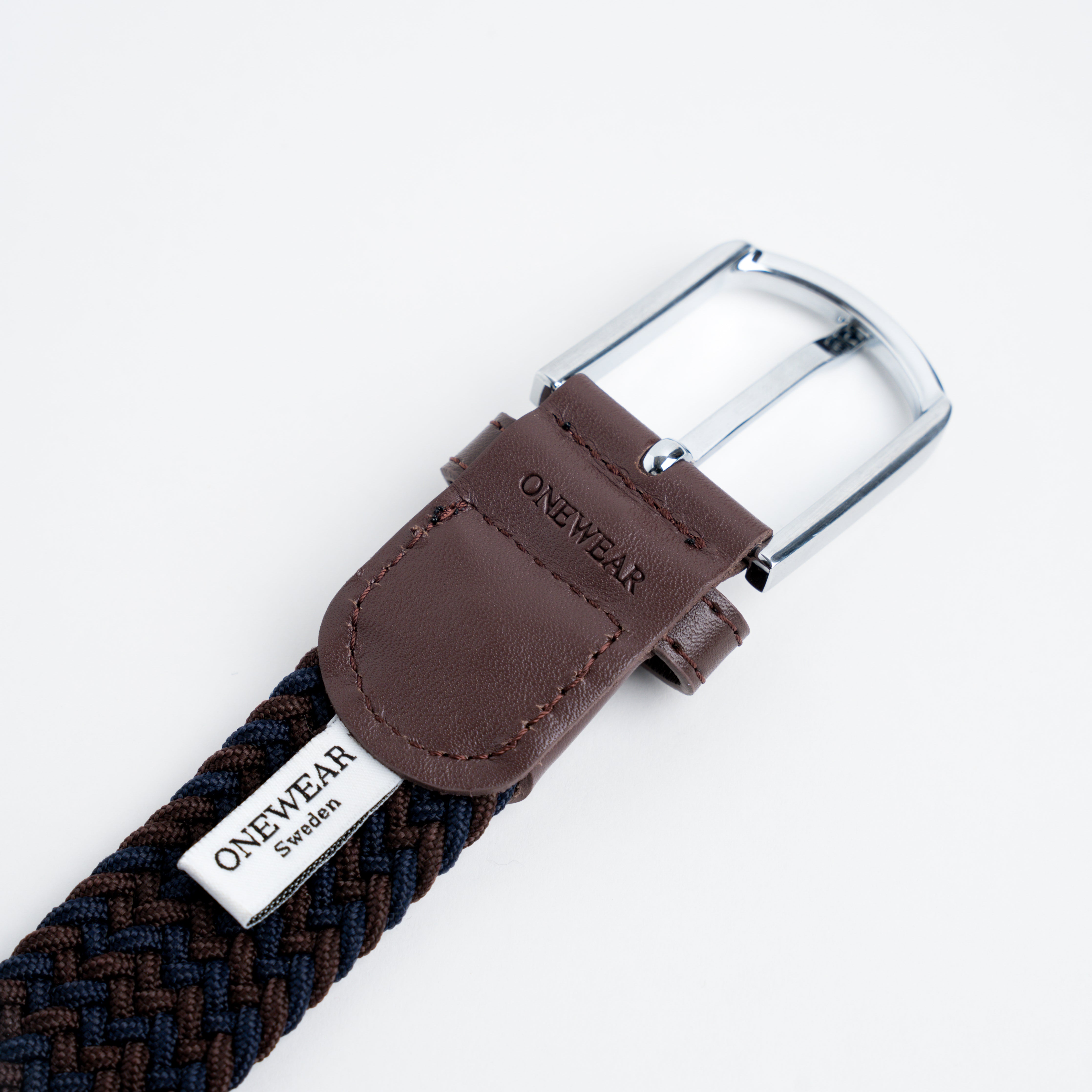 Brown & Blue Braided Belt
