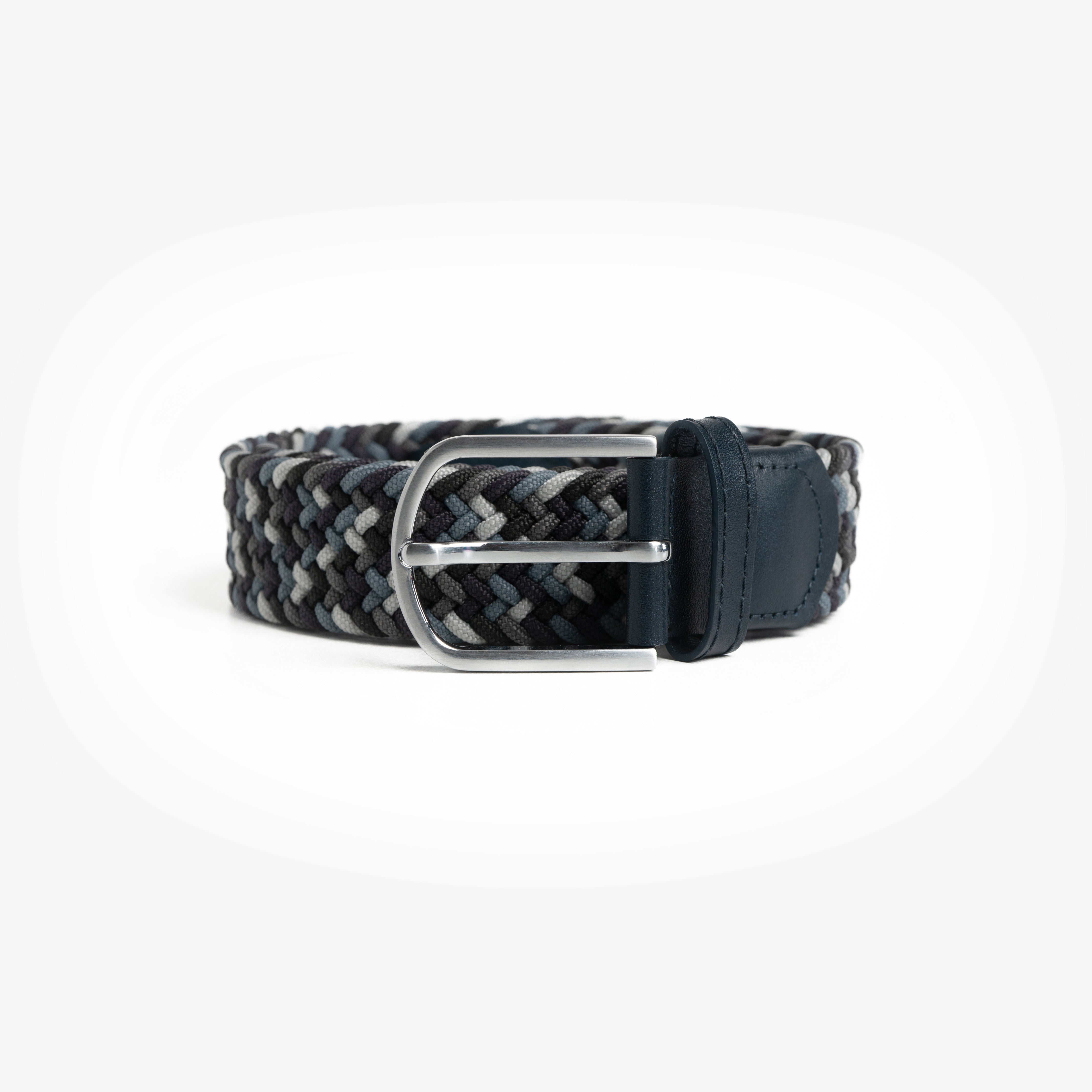 Blue & Grey Braided Belt
