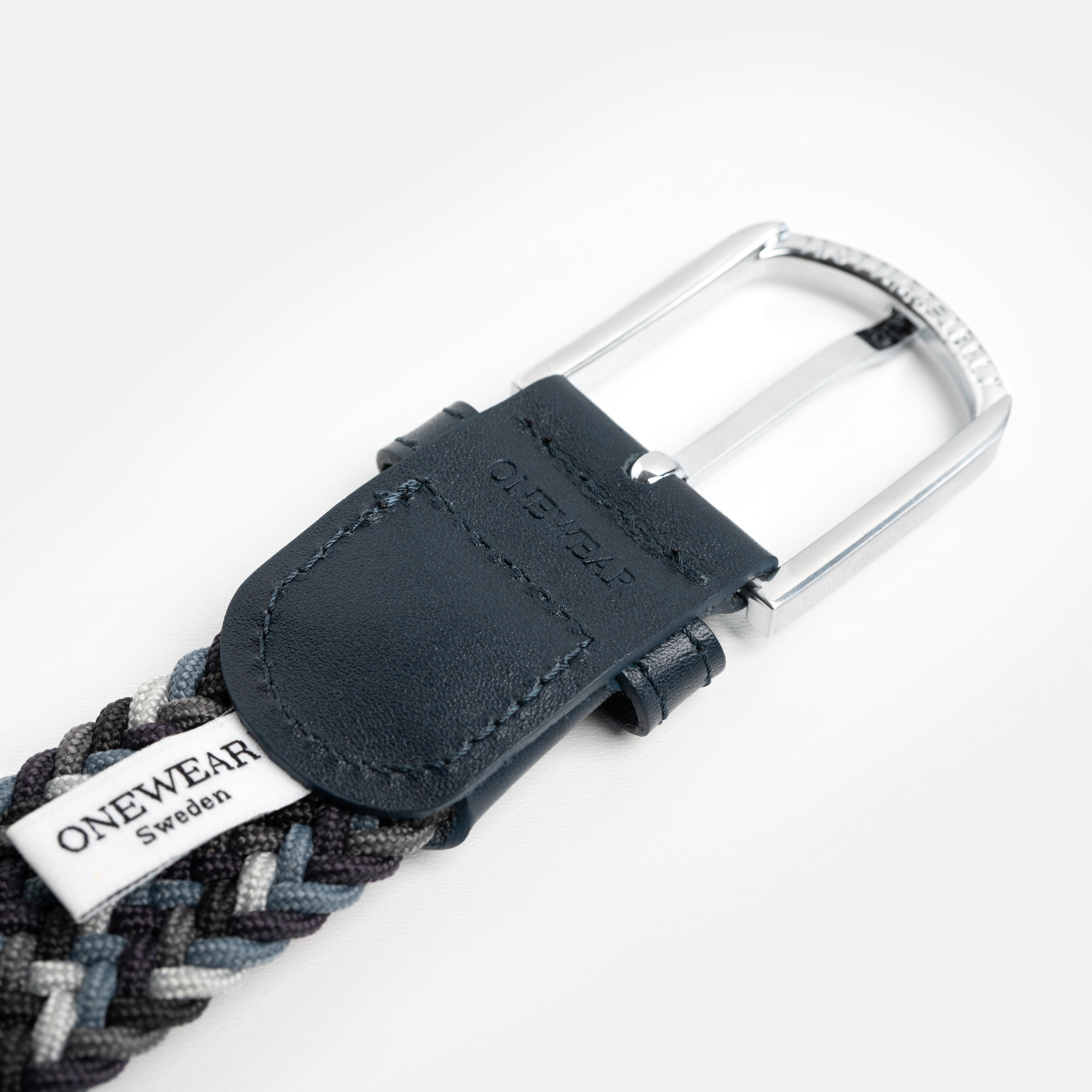 Blue & Grey Braided Belt