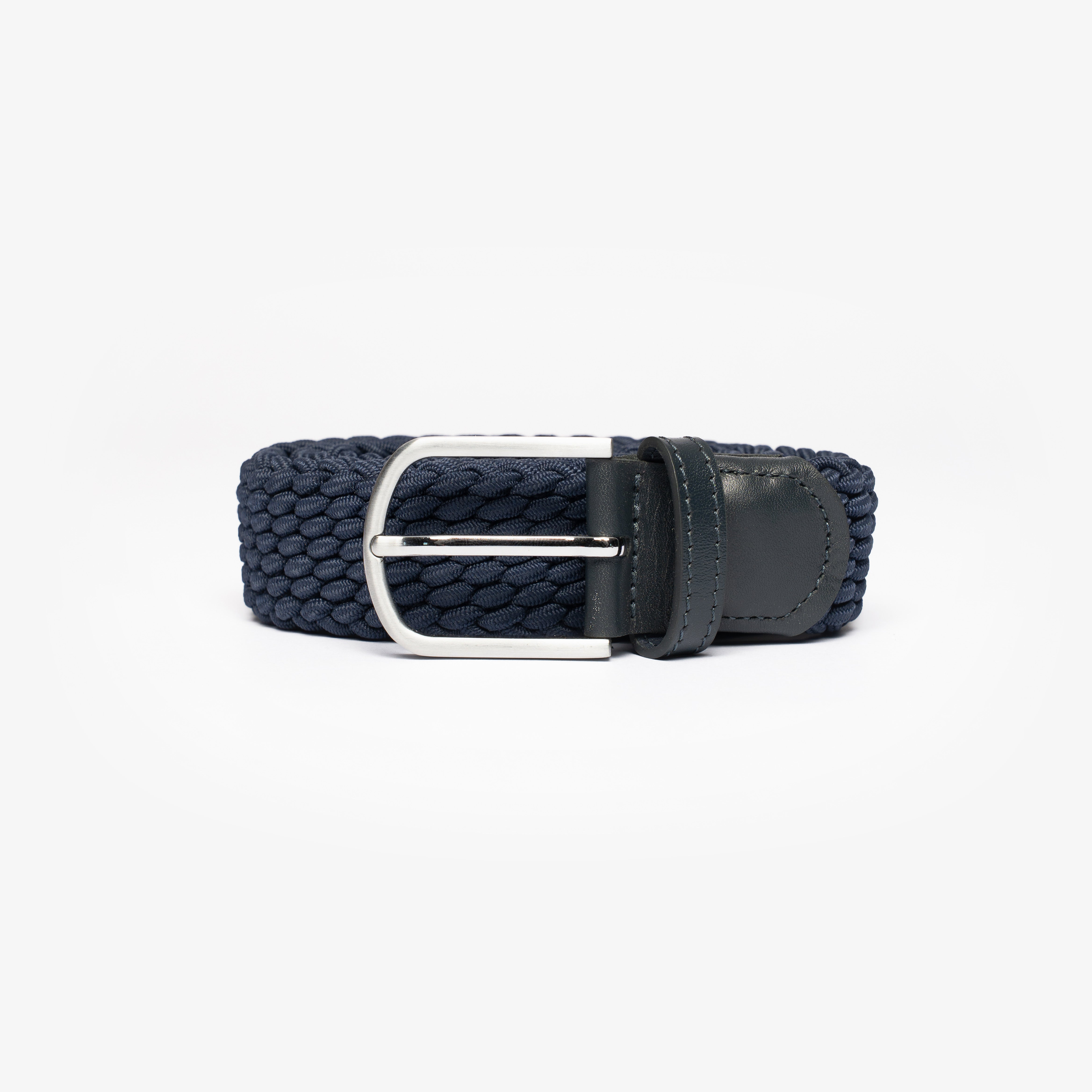 Marinblått flätat bälte från OneWear